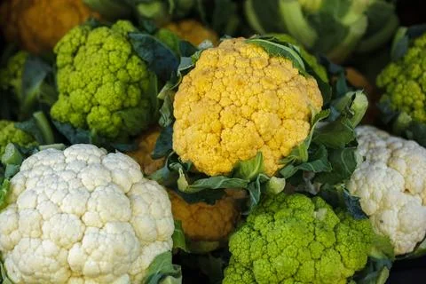 Cauliflower and vegetables Foto stock