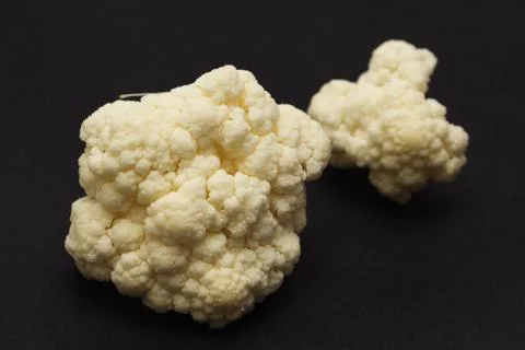 Cauliflower on a black background Stock Photos