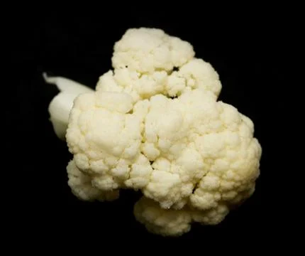 Cauliflower on a black background Stock Photos