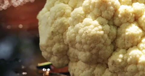 Cauliflower close up 4K video Stock Footage 130895445