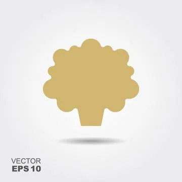 Cauliflower flat icon vector, colorful logo illustration isolated on white Stock Illustration