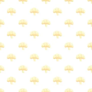 Cauliflower florets creating a repeating healthy food pattern Stock Illustration