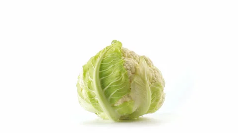 Cauliflower front view closed Stock-Footage 25430815