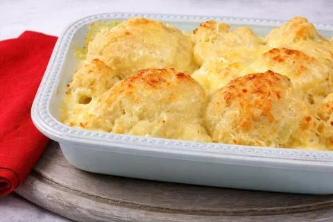 Cauliflower gratin close-up Foto stock