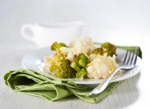 Cauliflower gratin Stock Photos