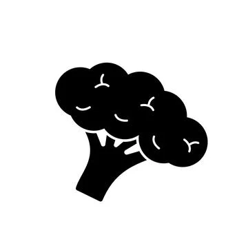 Cauliflower icon line solid black. Vegetable flat illustration Stock Illustration