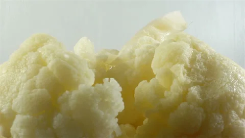 Cauliflower inflorescences rotate close-up. Stock Footage 140472281