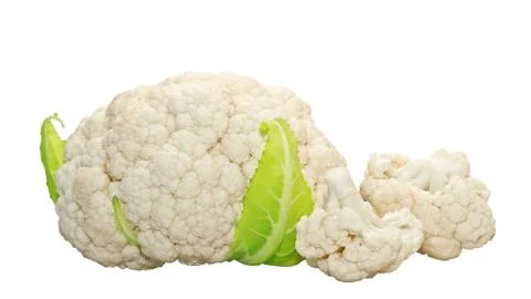 Cauliflower isolated on white background Stock Photos