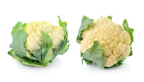 Cauliflower isolated on white background Stock Photos