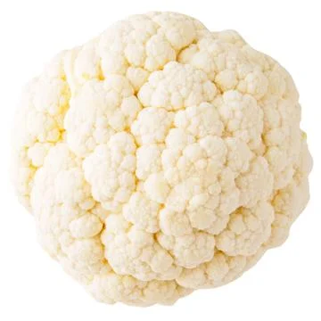 Cauliflower isolated on white with clipping path Stock Photos