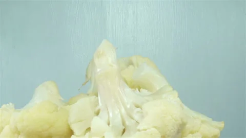 Cauliflower rotating close-up Stock Footage 140775151