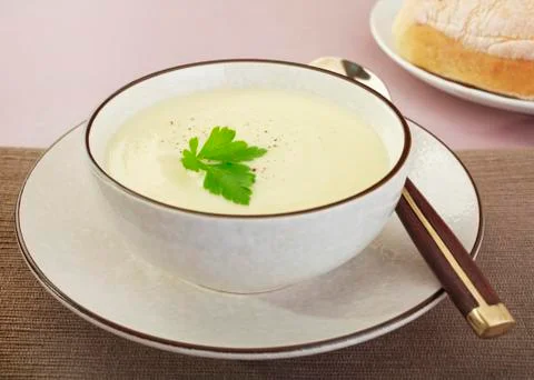 Cauliflower soup Stock Photos