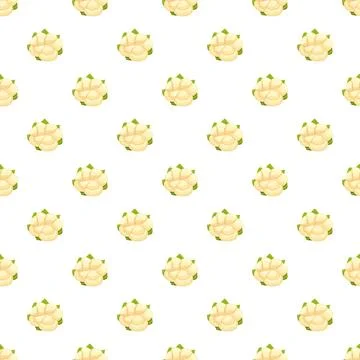 Cauliflower vegetable food seamless pattern background Stock Illustration