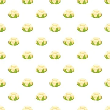 Cauliflower vegetable pattern repeating background for healthy food Stock Illustration