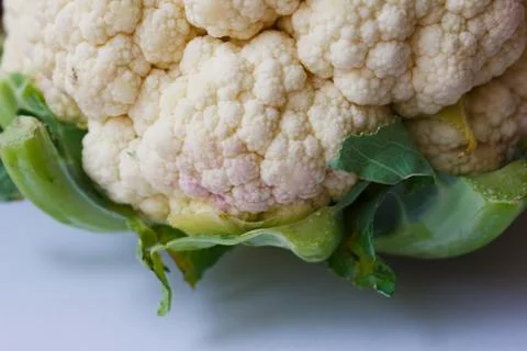Cauliflower on a white background Stock Photos