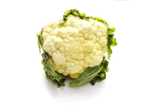 Cauliflower on white background Stock Photos