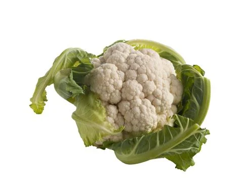 Cauliflower on white background Stock Photos