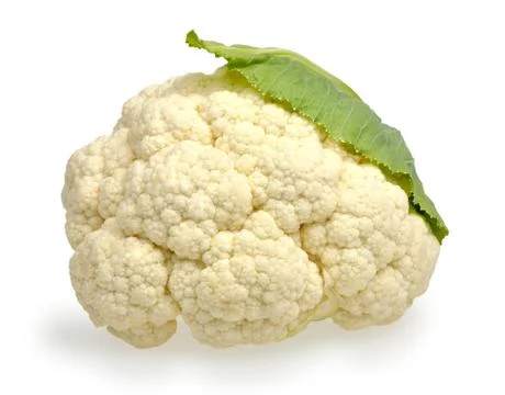 Cauliflower on a white Stock Photos