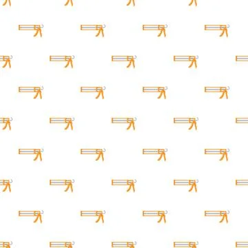 Caulk gun seamless pattern on white background Stock Illustration