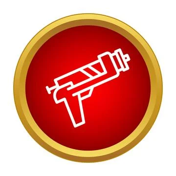 Caulking gun icon displaying construction tool application Stock Illustration
