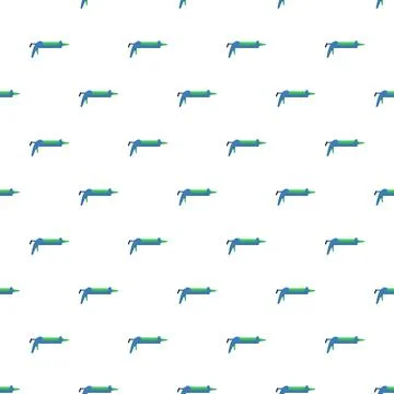 Caulking gun seamless pattern for construction and repair Illustrazione stock