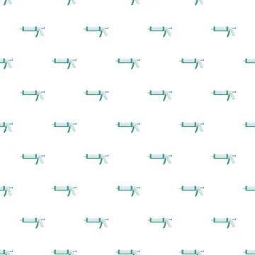 Caulking gun seamless pattern for construction and diy 스톡 일러스트