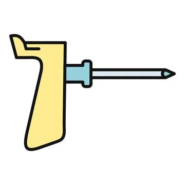 Caulking gun tool for construction and repair work Stock Illustration