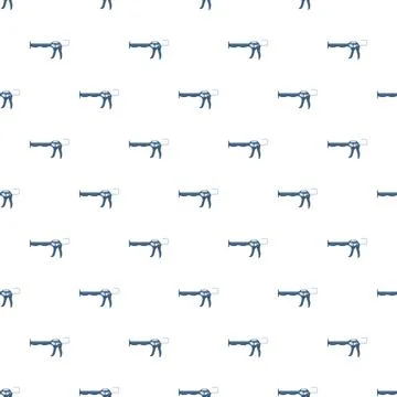 Caulking gun tool pattern for building repair Illustrazione stock