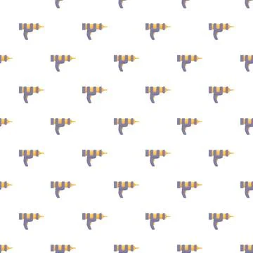 Caulking gun tool seamless pattern repeating white background Stock Illustration
