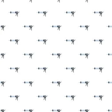 Caulking guns pattern creating construction and diy background Stock Illustration