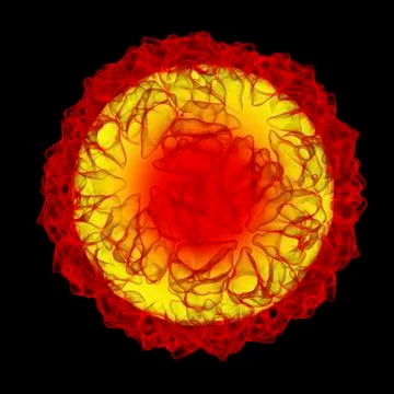 Caulobacter bacteriophage, artwork Stock Illustration