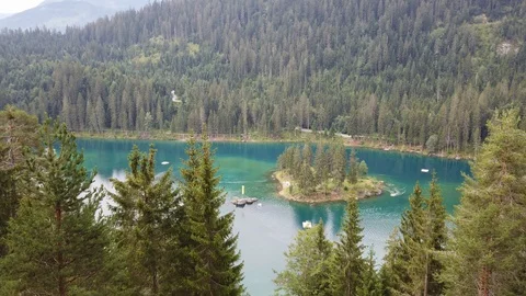 Cauma Lake panoramic view Stock Footage 117800759