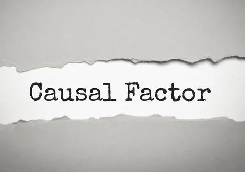 Causal factor words on torn paper. business concept Stock Photos