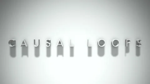 Causal loops 3D title animation with shadows on a white background Stock-Footage 297855906
