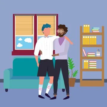 Causal people cartoon Stock Illustration