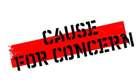 Cause For Concern rubber stamp Stock Illustration