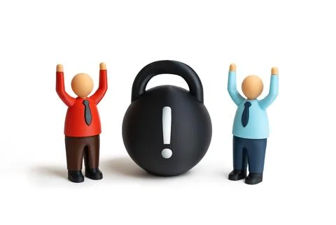 The cause of the confrontation between two business rivals is the lack of c.. Foto stock