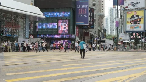 Causeway Bay, Hong Kong Stock Footage 130178053