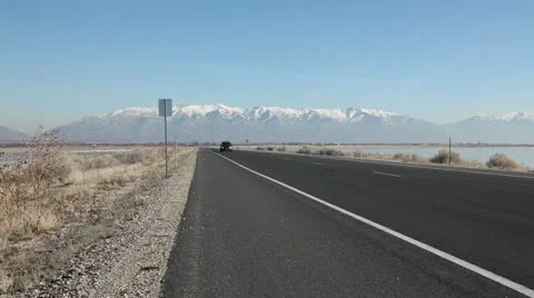 Causeway Black Van 動画素材 12548800