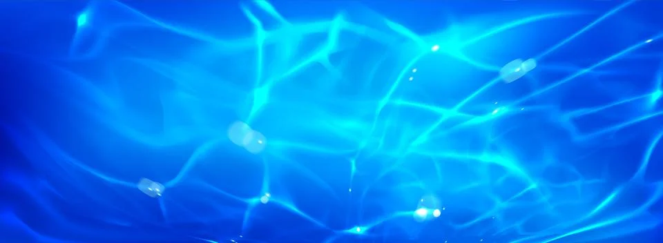 Caustic light effect in water surface bg pattern Stock Illustration
