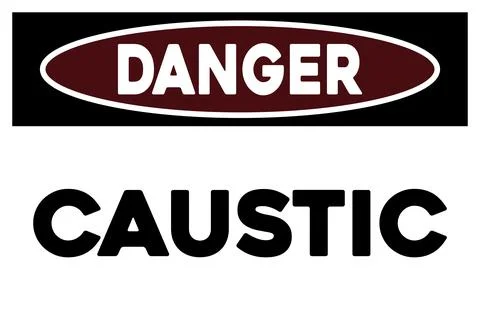 Caustic warning sign Stock Illustration