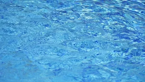 Caustic water with light and ripples on the water surface in slow motion 300f Stock Footage 283828278