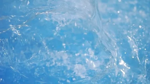 Caustic water with light and ripples on the water surface in slow motion 300f Stock Footage 283828310