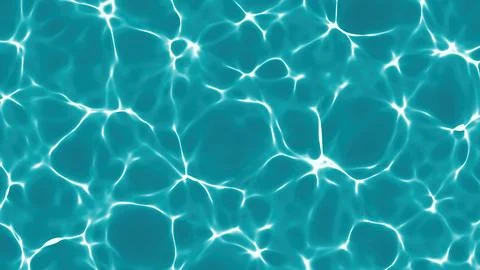 Caustics and   reflected light on the water surface. 3d rendering of sea su.. Stock Illustration