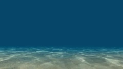 Caustics at the bottom of the sea 3D render Stock Illustration