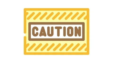 Caution alert color icon animation Stock-Footage 327268894