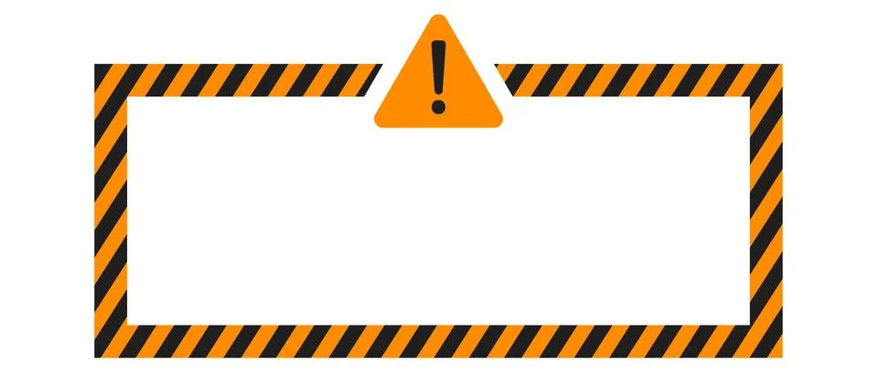 Caution alert constriction frame with warning exclamation triangle イラスト素材