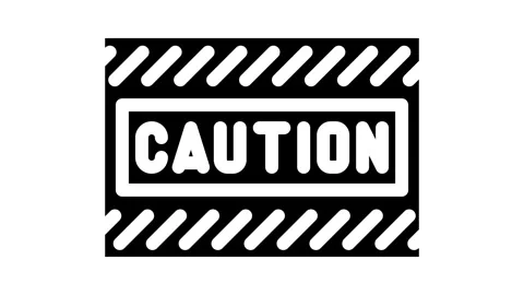 Caution alert glyph icon animation Stock-Footage 326744556