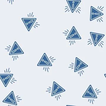 Caution alert glyph seamless pattern イラスト素材