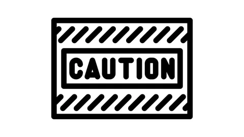 Caution alert line icon animation Stock-Footage 326762591